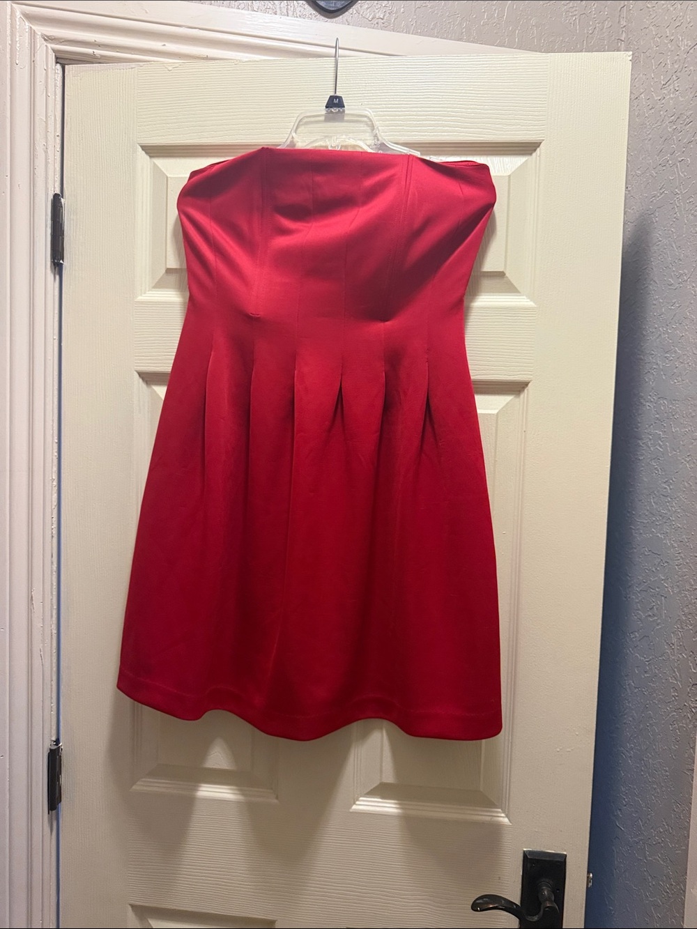 New York & Company Strapless Red Cocktail Dress